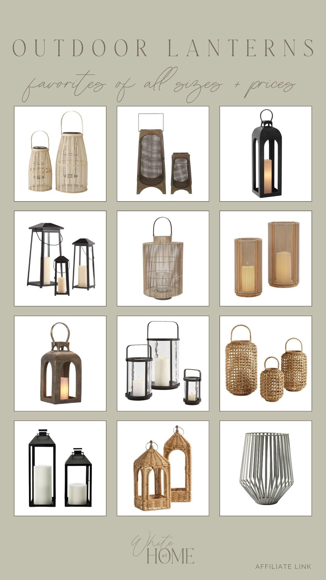 Lanterns of all sizes, shapes, and price points! I love all the various textures of these. My favorites will always be my Target cast aluminum ones—I have multiple sizes and colors!

#LTKHome #LTKSaleAlert