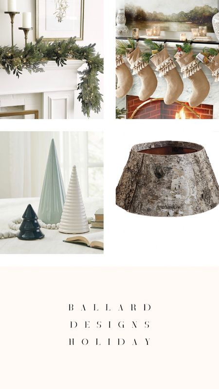 Christmas tree collar, ceramic Christmas trees, holiday decor, holiday shelf styling, garland, stocking holder

#LTKSeasonal #LTKHoliday #LTKhome