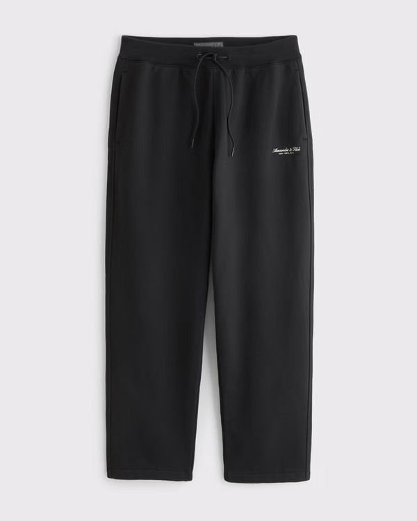 Premium Heavyweight Logo Open-Hem Sweatpant | Abercrombie & Fitch (UK)