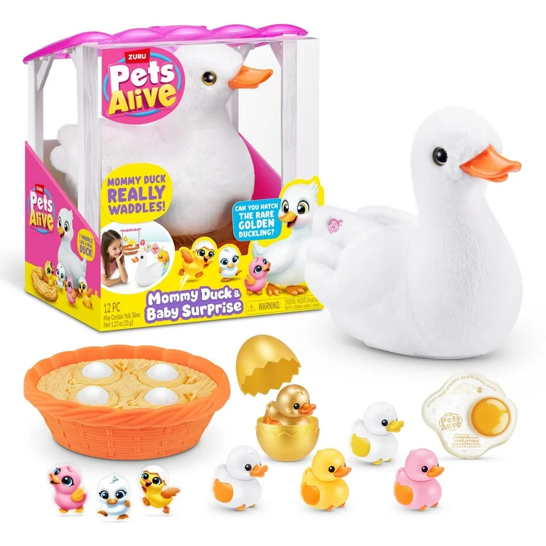 Pets Alive Mommy Duck & Baby Surprise, Nurturing Play Surprise Hatching Interactive Girls Toy by ... | Walmart (US)
