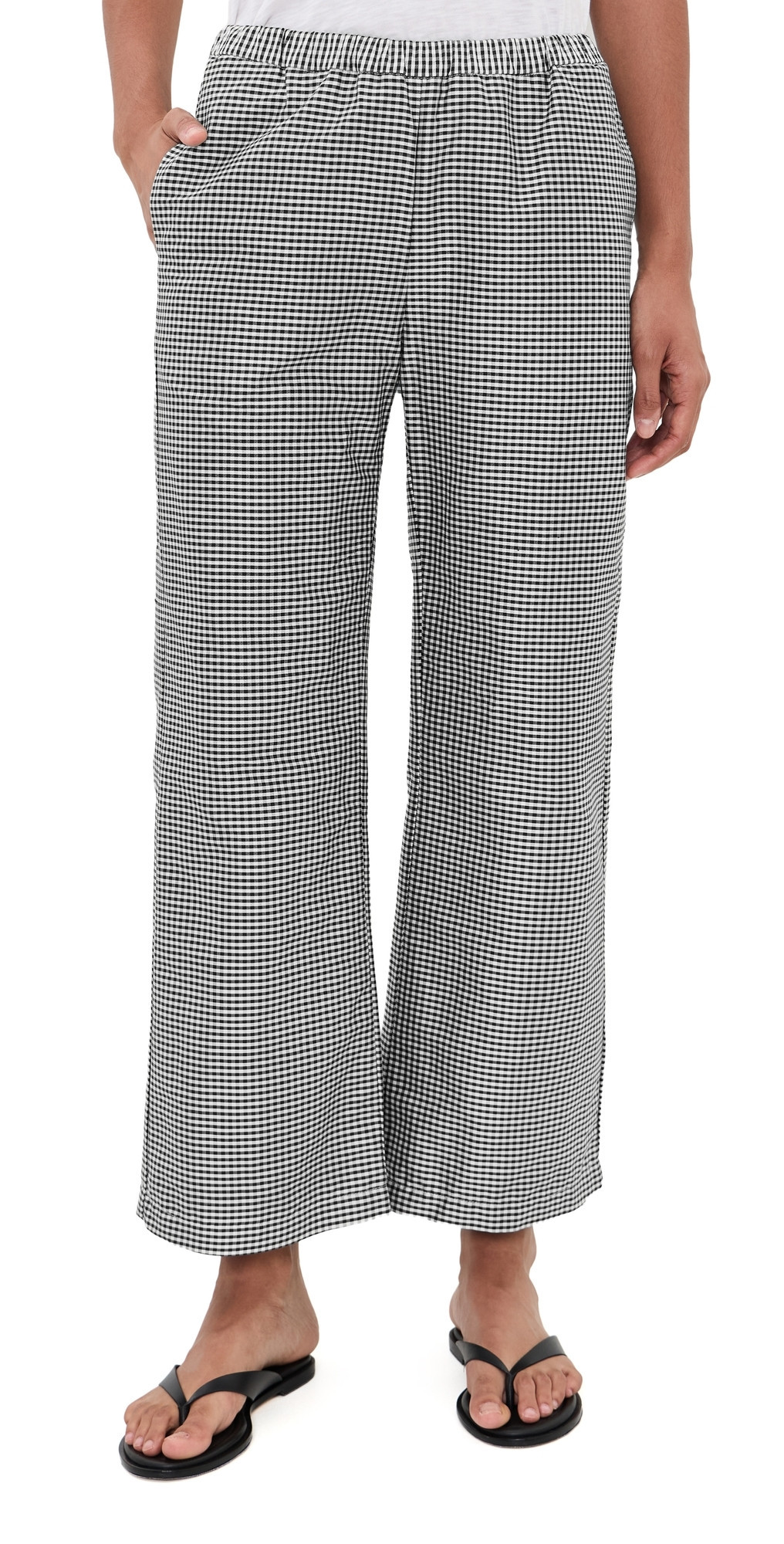 Damaris Bailey Isla Pants Black/White Gingham L | Shopbop