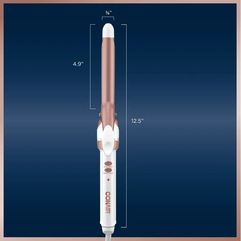 InfinitiPRO by Conair Double Ceramic Curling Iron, .75", Rose Gold, CD700GN | Walmart (US)