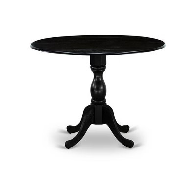 East West Furniture,Round Wood Table Wire Brushed Black Color Top | Target