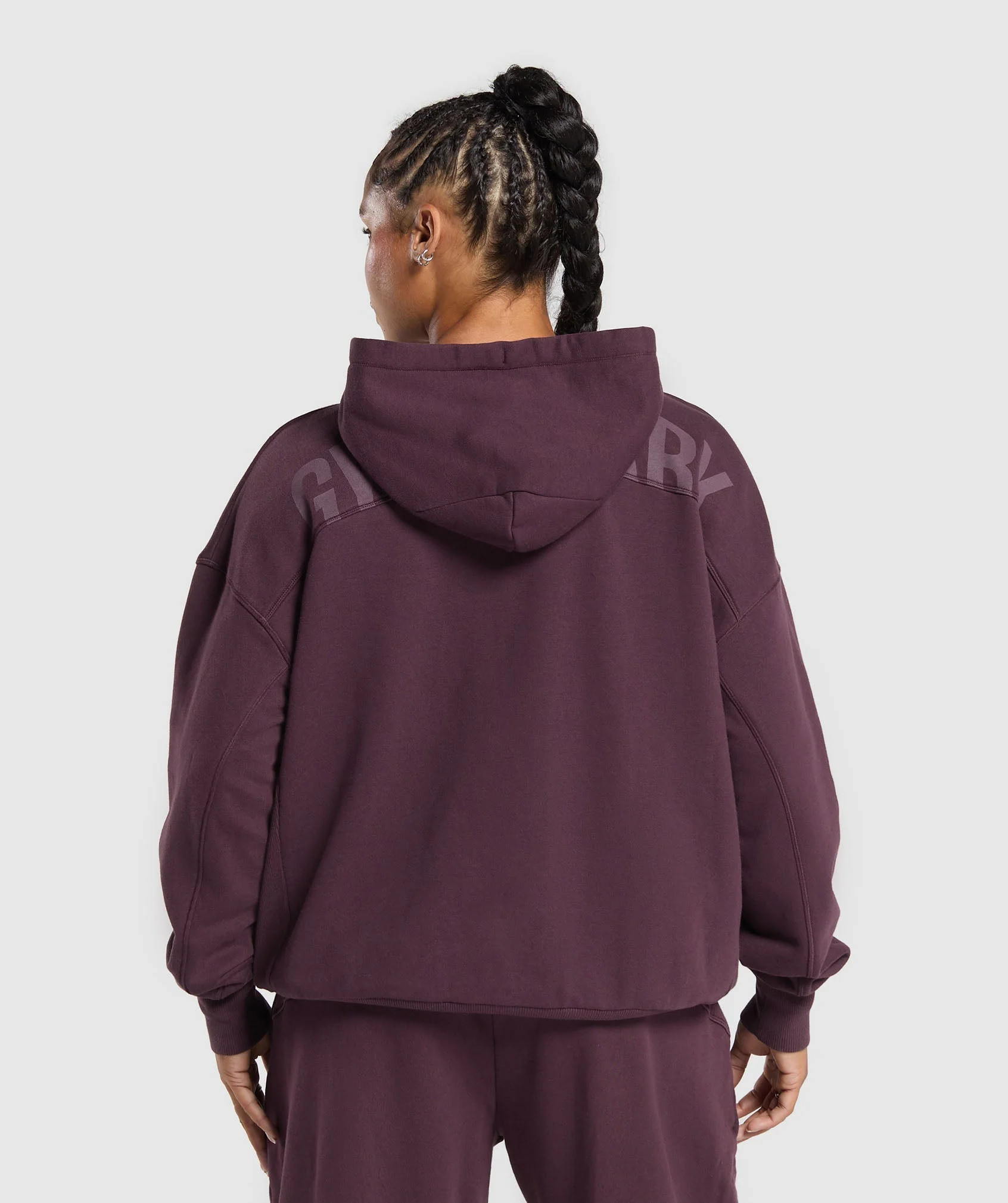Gymshark Power Oversized Zip Hoodie - Depth Purple | Gymshark CA