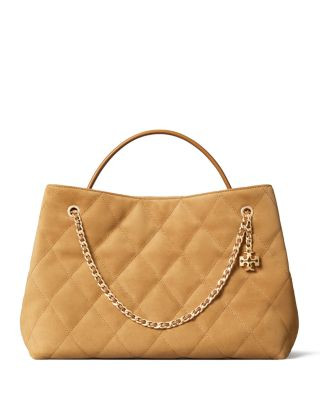 Tory Burch Fleming Small Quilted Suede Carryall | Bloomingdale's (US)