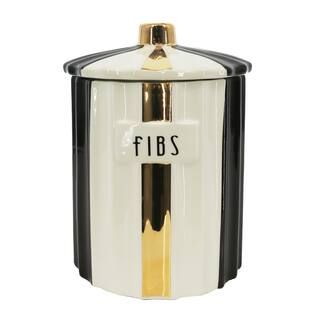 6" White, Gold, & Black Ceramic Fib Jar by Ashland® | Michaels | Michaels Stores