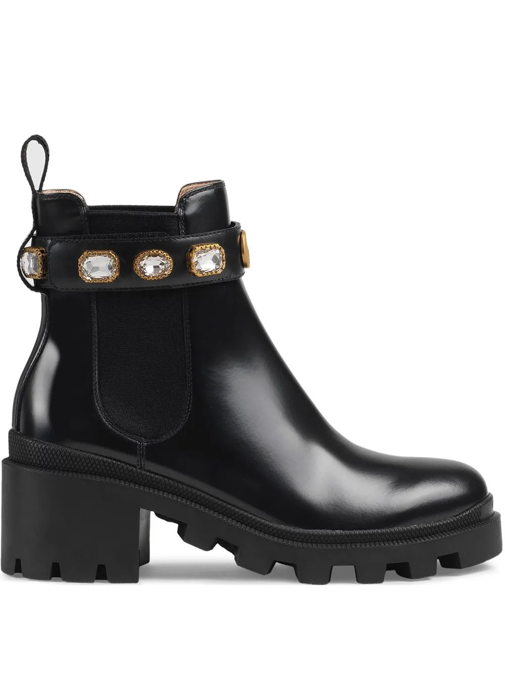 Gucci Ankle Boot De Couro Com Cinto - Farfetch | Farfetch Global
