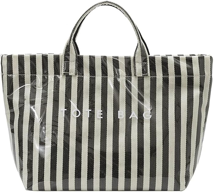 Lushandy PVC Tote Bag for Women Jelly Beach Bag Top Handle Hobo Handbag | Amazon (US)