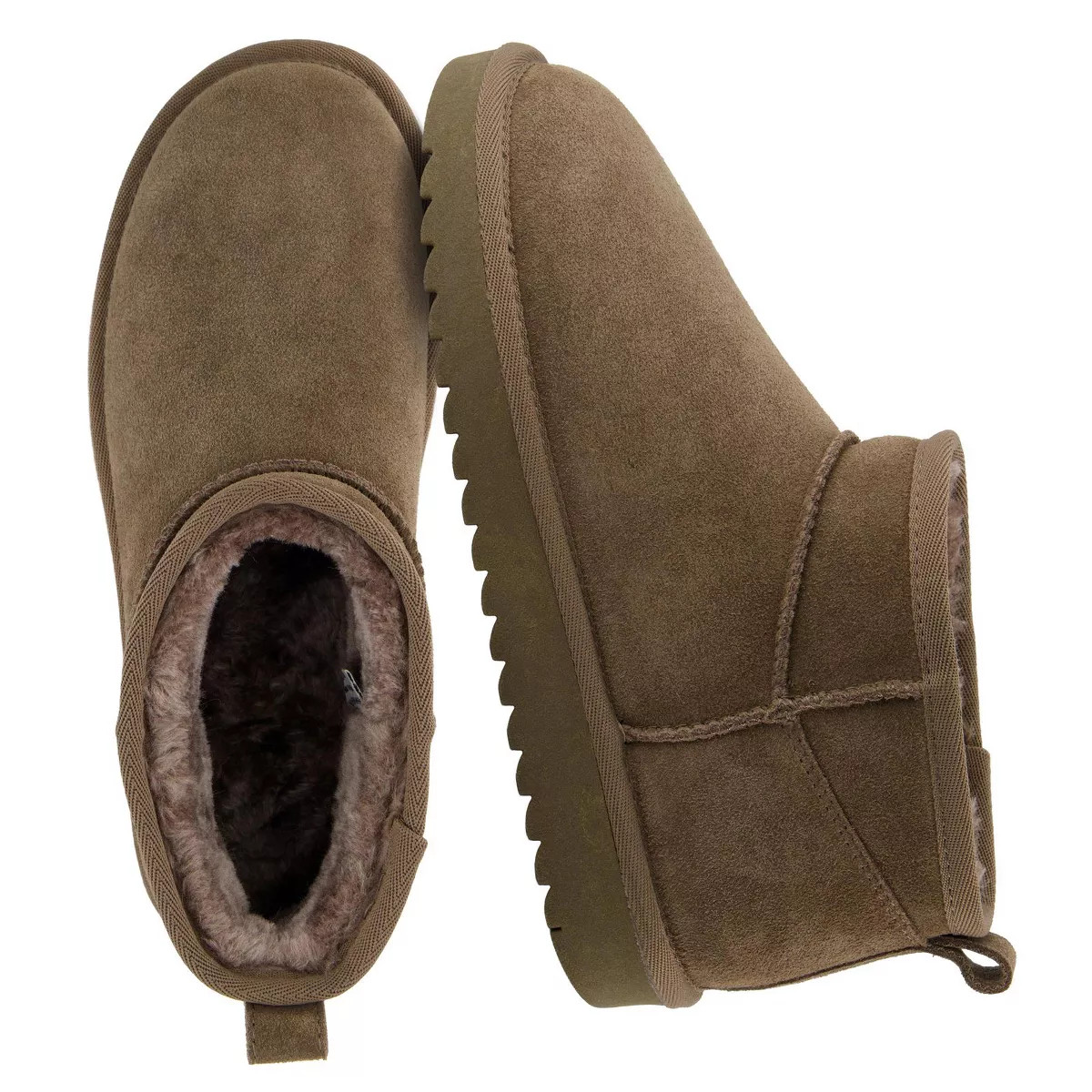 CUSHIONAIRE Hip 2 Genuine Suede Ankle Boots for Women, Cozy Faux Shearling Lining Pull On Winter ... | Target