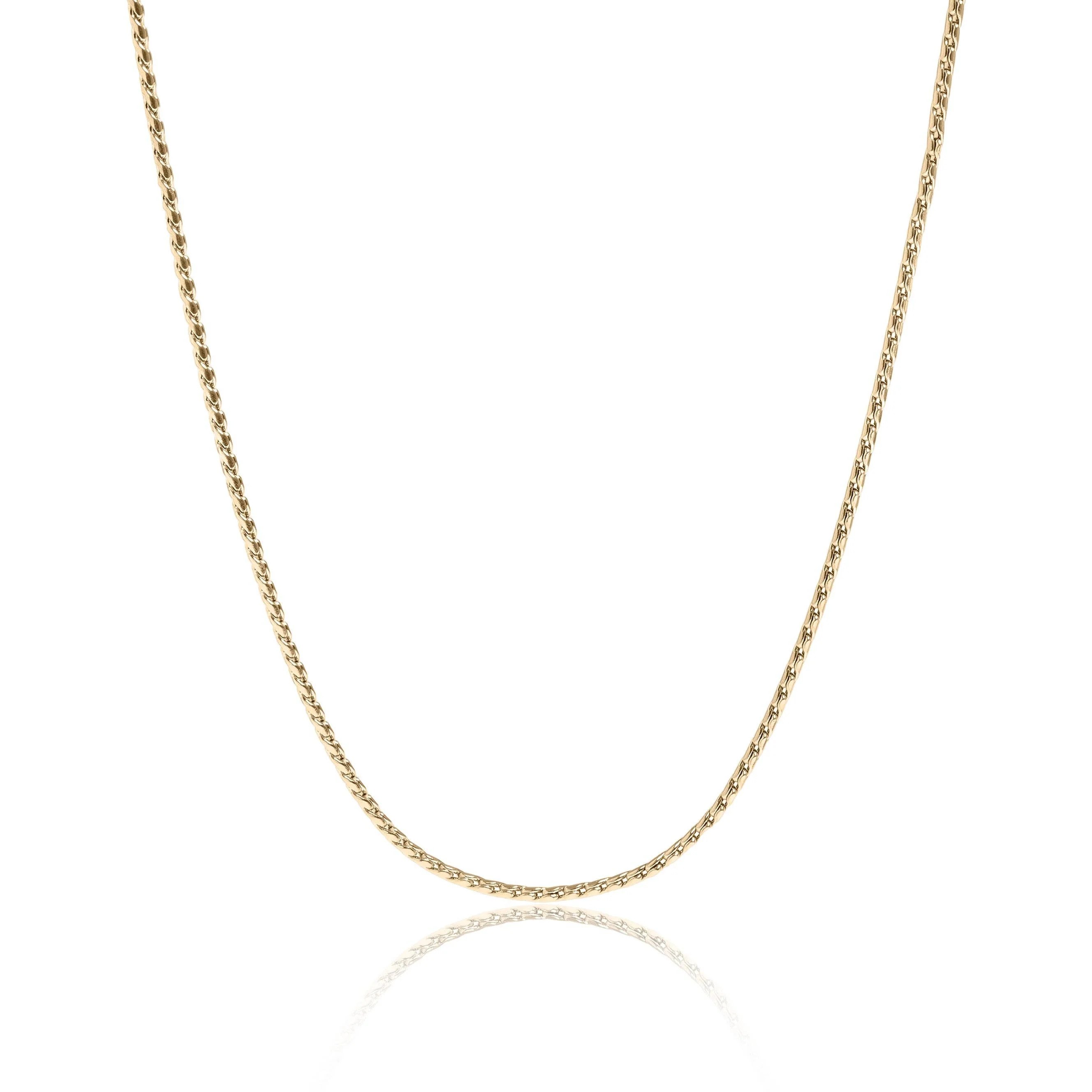 Amy 18K Gold PVD and Stainless Steel PVD Twisted Round Link Chain Neck | MTT Collective