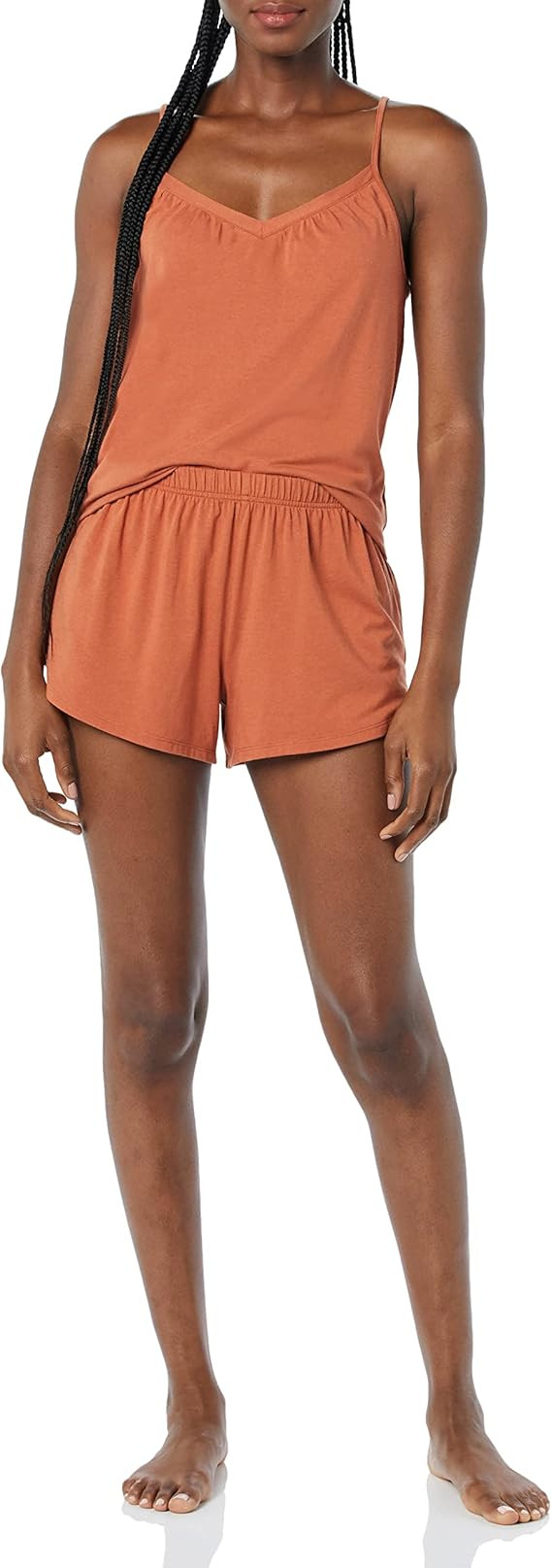 Amazon Essentials Women's Knit Jersey Cami Short Pajama Set | Amazon (US)