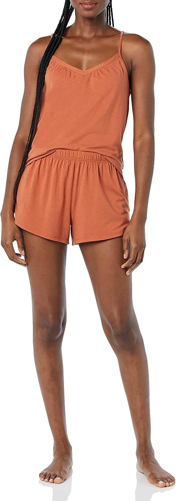 Amazon Essentials Women's Knit Jersey Cami Short Pajama Set | Amazon (US)