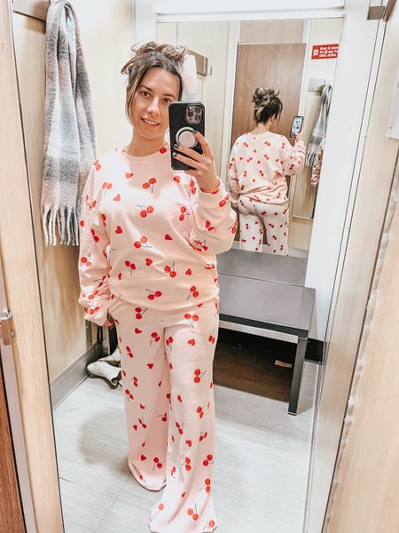 ❤️Valentine’s Day Lounge wear at Target. These sweatpants are flared. I’m wearing an XS for both pieces. Runs big. #LTKvaletinesday 

#LTKGiftGuide #LTKSeasonal