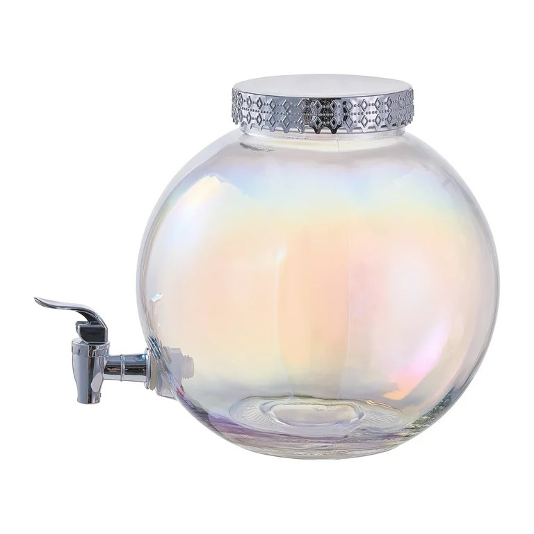 Holiday Time 1.5 Gallon Clear Iridescent Glass Ornament Dispenser | Walmart (US)