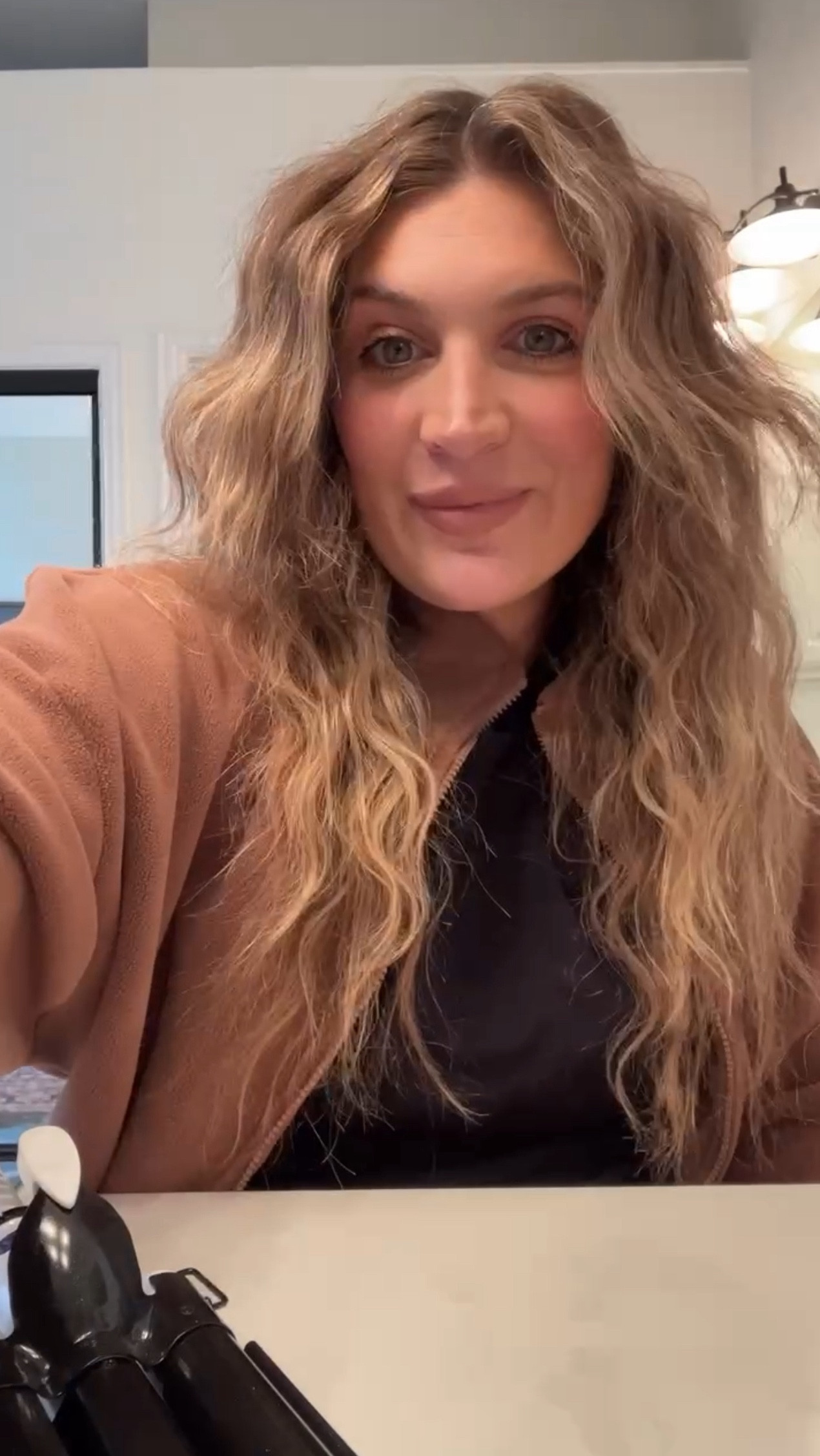 Crimped hairstyle with the BondiBoost wave wand! Love they wavy, natural look I get when using this! 

#LTKBeauty #LTKFindsUnder100