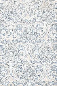 SAFAVIEH Micro-Loop Collection Accent Rug - 2' x 3', Blue & Ivory, Handmade Wool, Ideal for High ... | Amazon (US)
