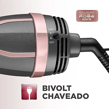 MONDIAL Escova Secadora Keratin, Bivolt, 1200W, Grafite/Golden Rose - ES-11-BI | Amazon (BR)
