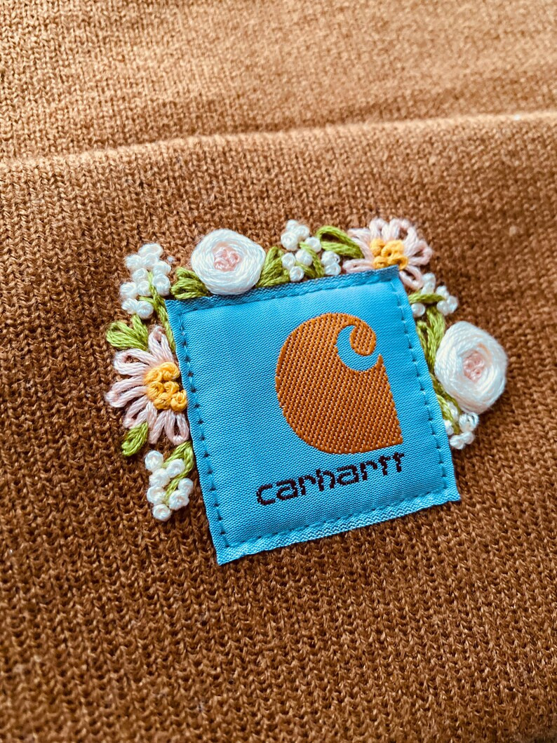 Custom Floral Embroidered Beanie | Etsy (US)