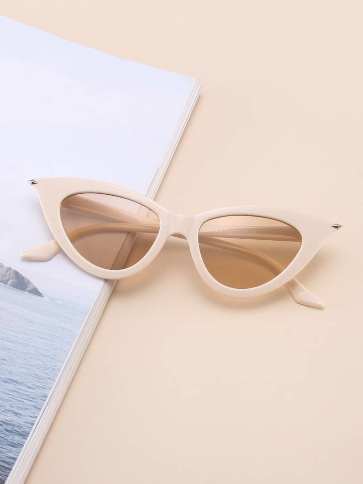 Cat Eye Acrylic Frame Sunglasses | SHEIN