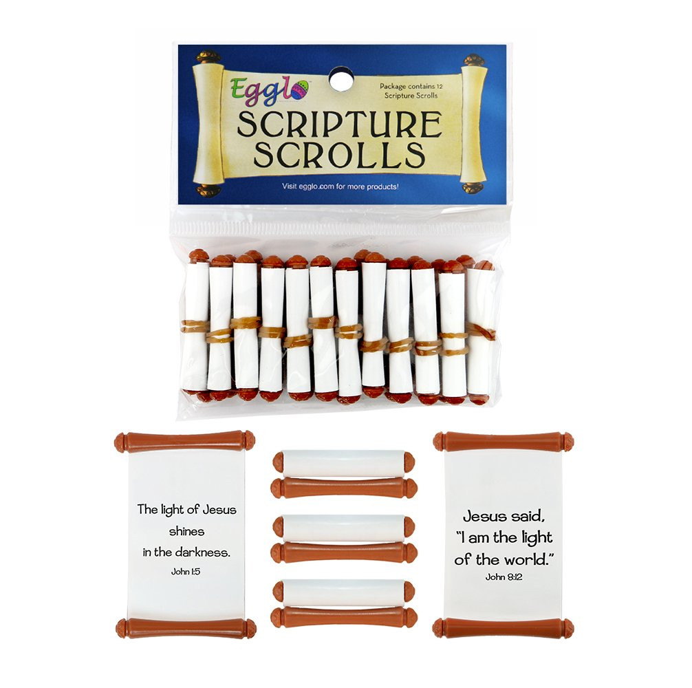 Christian Easter Bible Verse Scrolls for Kids – Religious Easter Egg Hunt Stuffers, Basket Fill... | Amazon (US)
