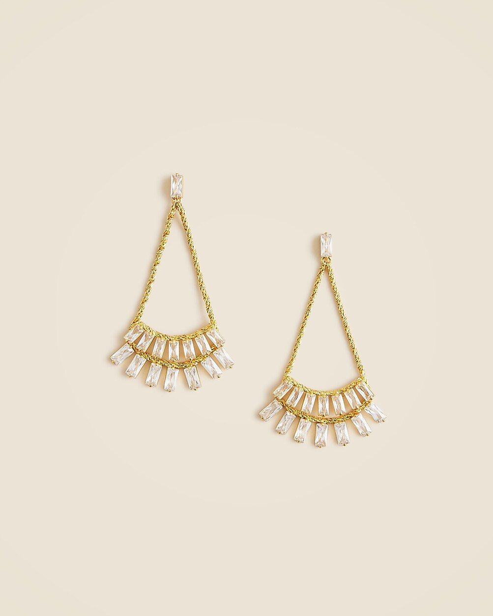 Crystal fan earrings | J. Crew US