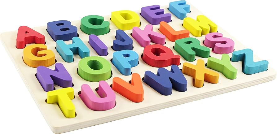 PETER PAUPER PRESS Wooden Alphabet Puzzle (for Toddlers 2 to 5 Years of Age. Thick Wood Pieces ar... | Amazon (US)