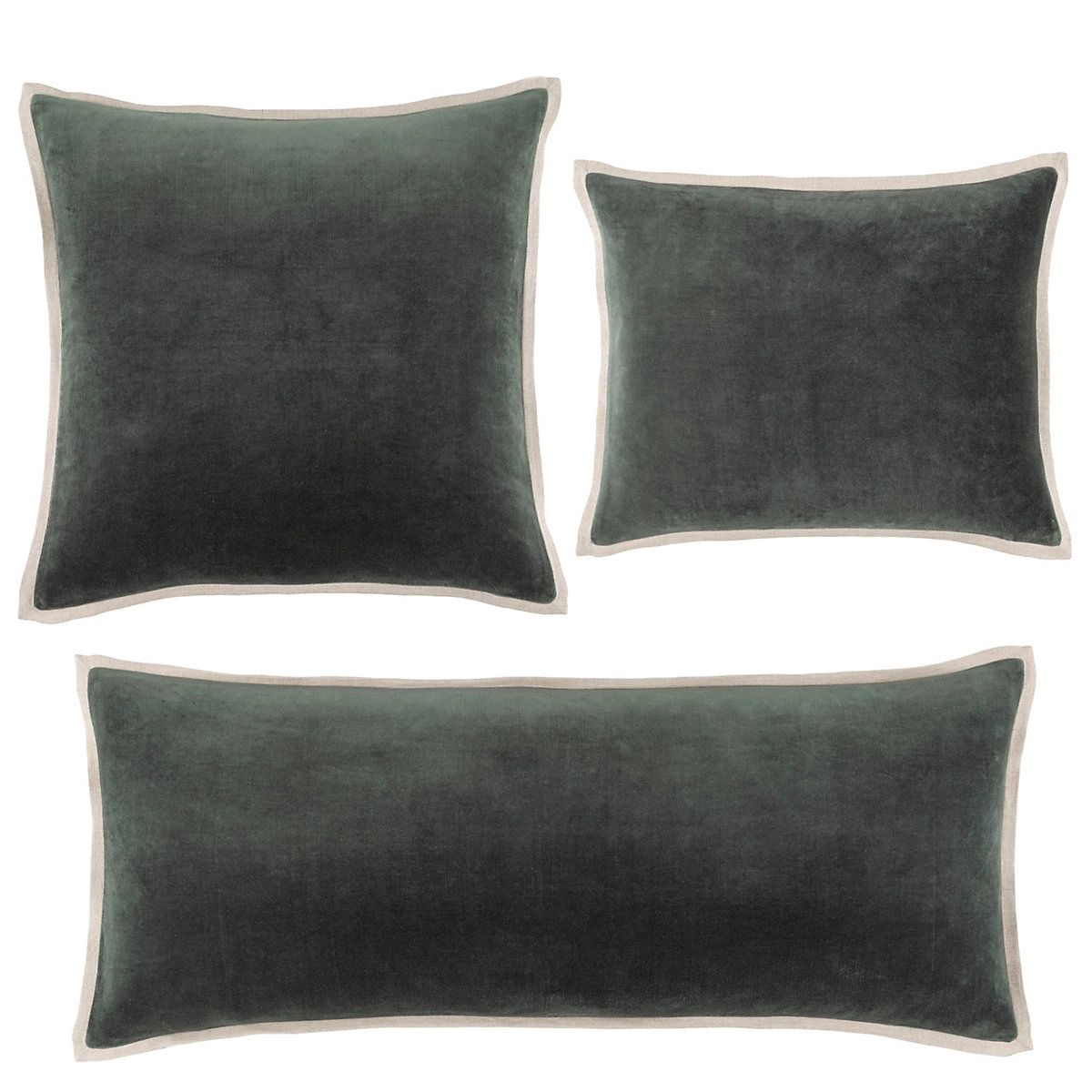 Gehry Velvet/Linen Everglade Decorative Pillow | Annie Selke