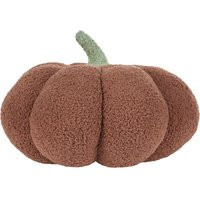 Plush Pumpkin Boucle Cushion Throw Pillow Halloween Decor ⌀ 35 cm Brown Munchkin | ManoMano UK