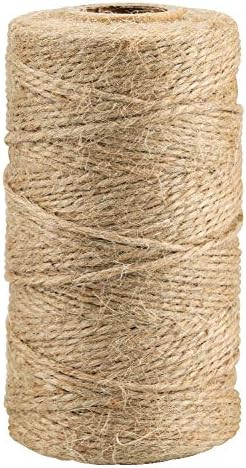 KINGLAKE Natural Jute Twine String 656 Feet 2mm Twine for Crafts Gift Wrapping Christmas Packing ... | Amazon (US)