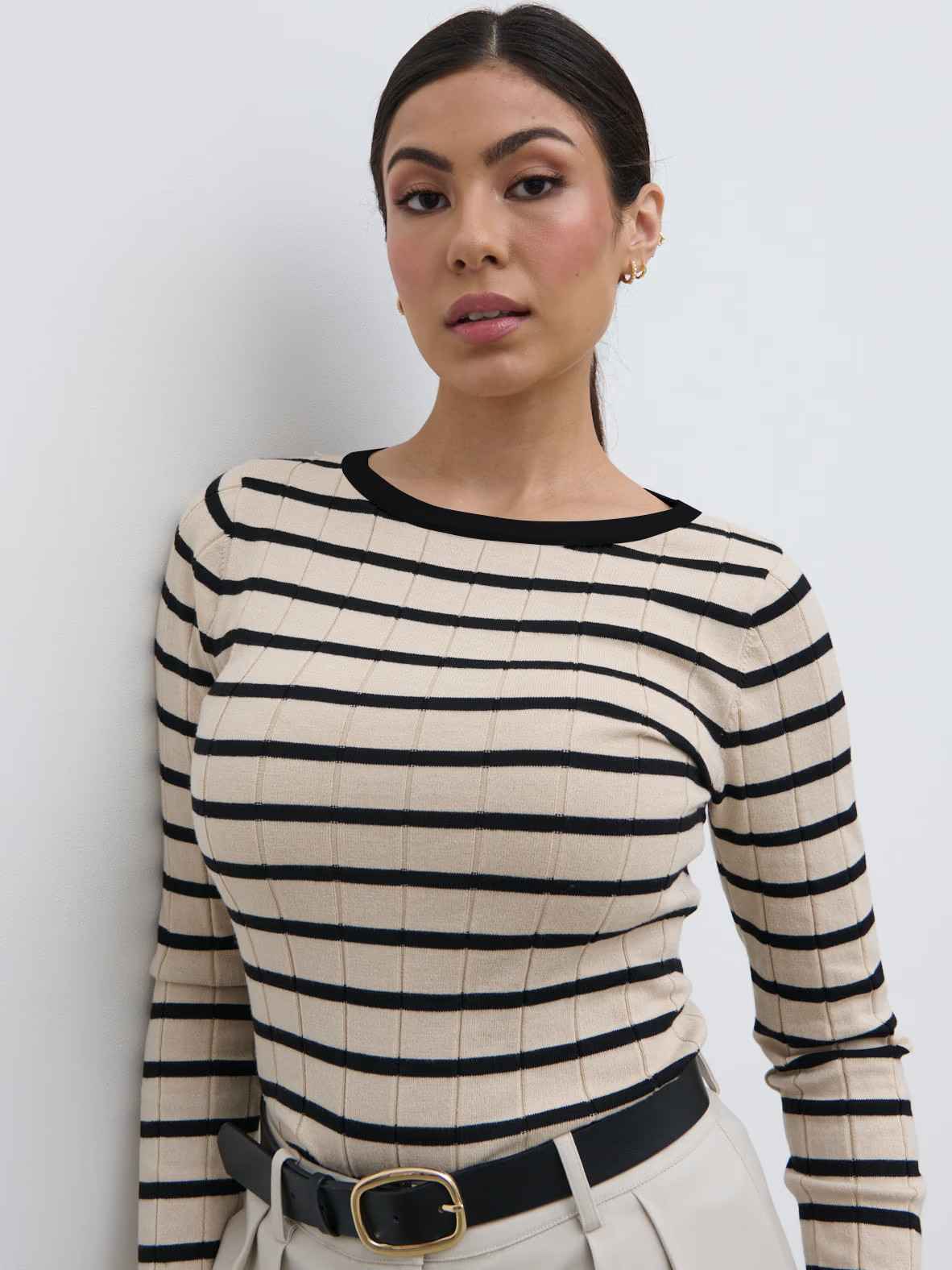 Hailey Stripe Knit Top | Pretty Lavish (UK)