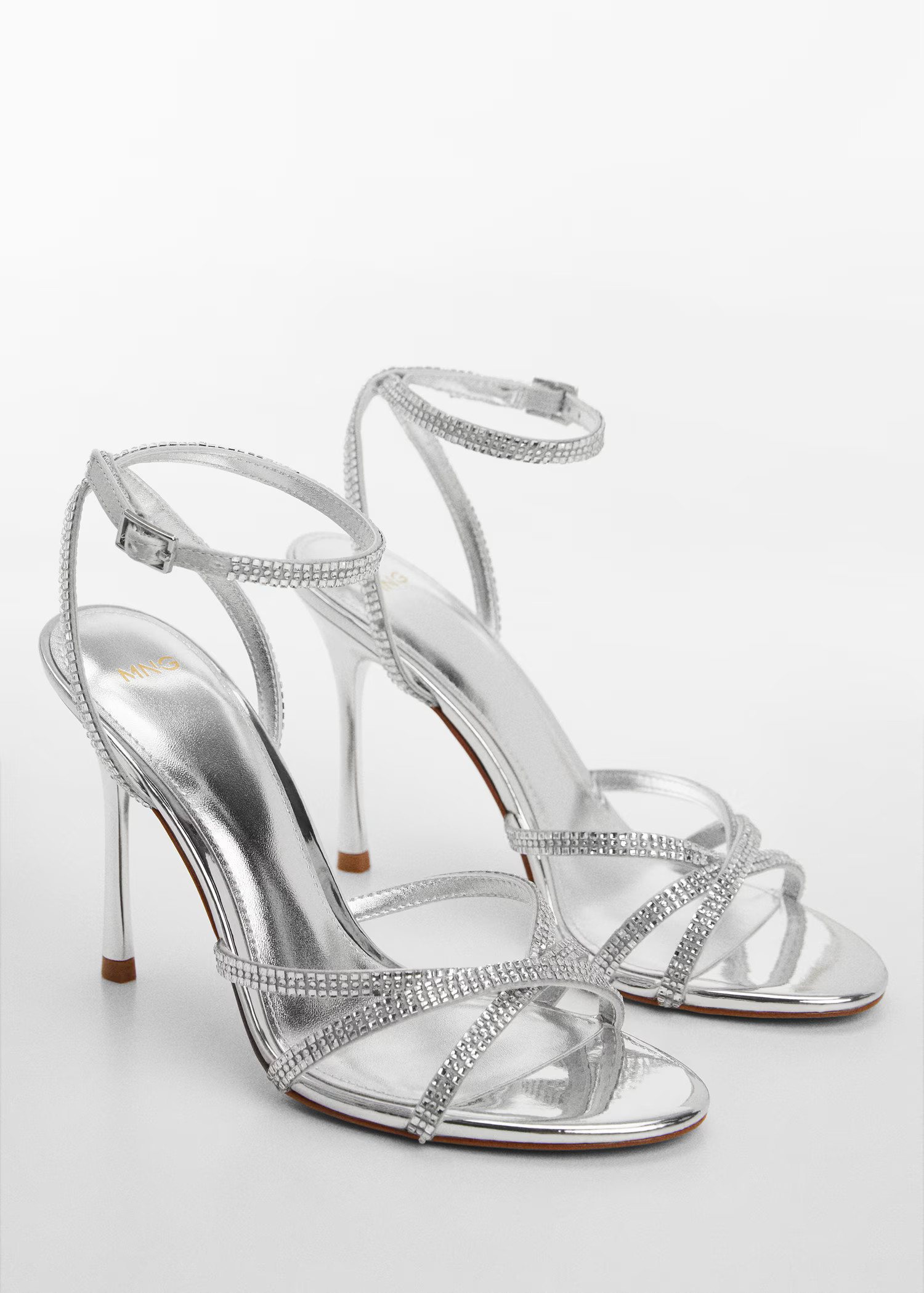 Strap rhinestone sandals | MANGO (US)