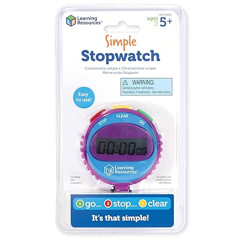 Learning Resources Simple 3 Button Stopwatch, Supports Science Investigations, Timed Math Exercis... | Amazon (US)