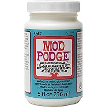 Mod Podge Dishwasher Safe Waterbased Sealer, Glue and Finish (8-Ounce), CS15059 Gloss, 8 Ounce | Amazon (US)