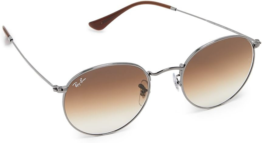 Ray-Ban Rb3447n Round Flat Lens Sunglasses | Amazon (US)