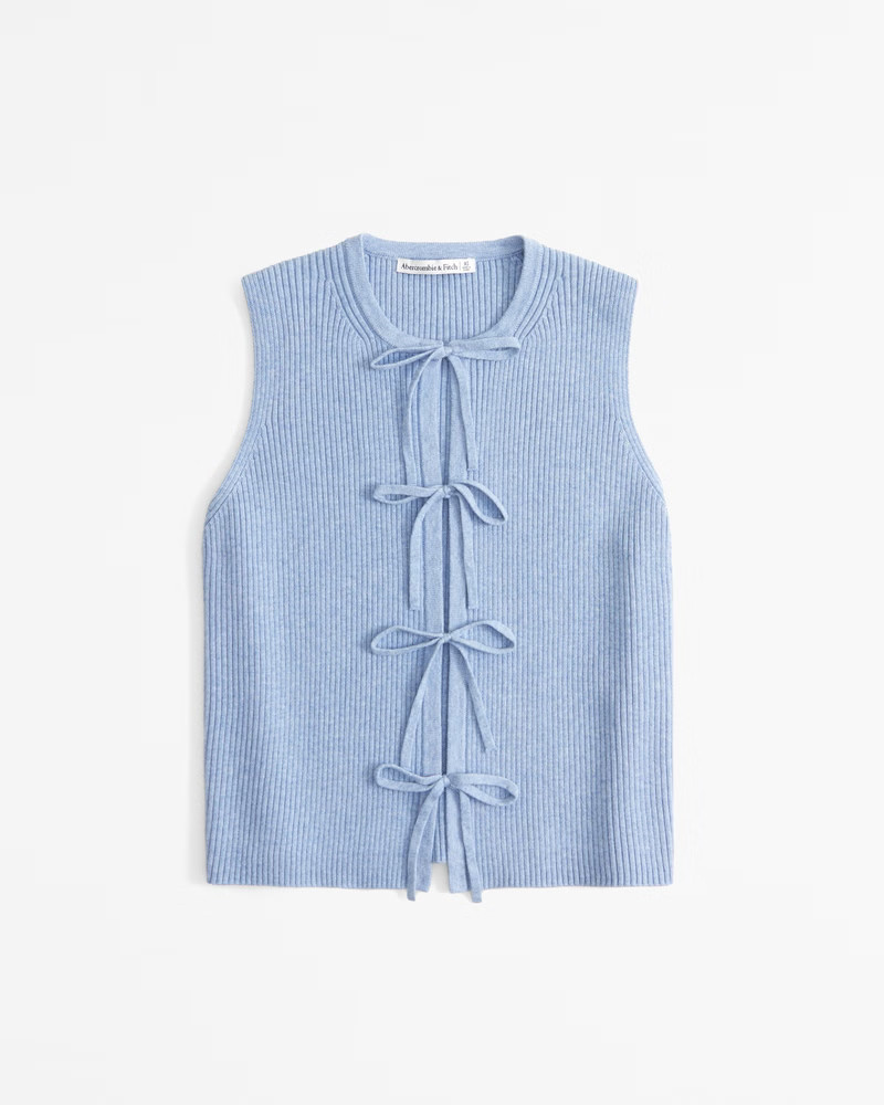 Women's Tie-Front Sweater Vest | Women's Tops | Abercrombie.com | Abercrombie & Fitch (US)