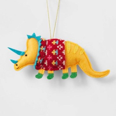 Dinosaur Christmas Tree Ornament Yellow - Wondershop™ | Target