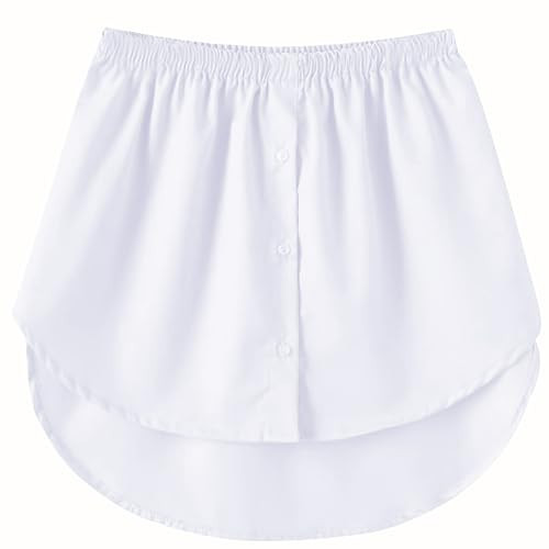 Girstunm Adjustable Shirt Extender Underskirt White 3XL | Amazon (US)