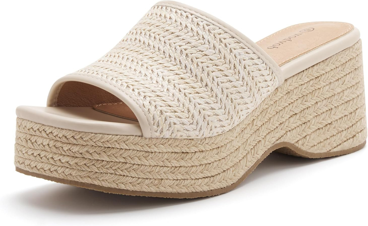 vodvob Platform Sandals for Women Wedges Open Toe Comfort Slip On Mules Bohemia Sandals Casual Su... | Amazon (US)