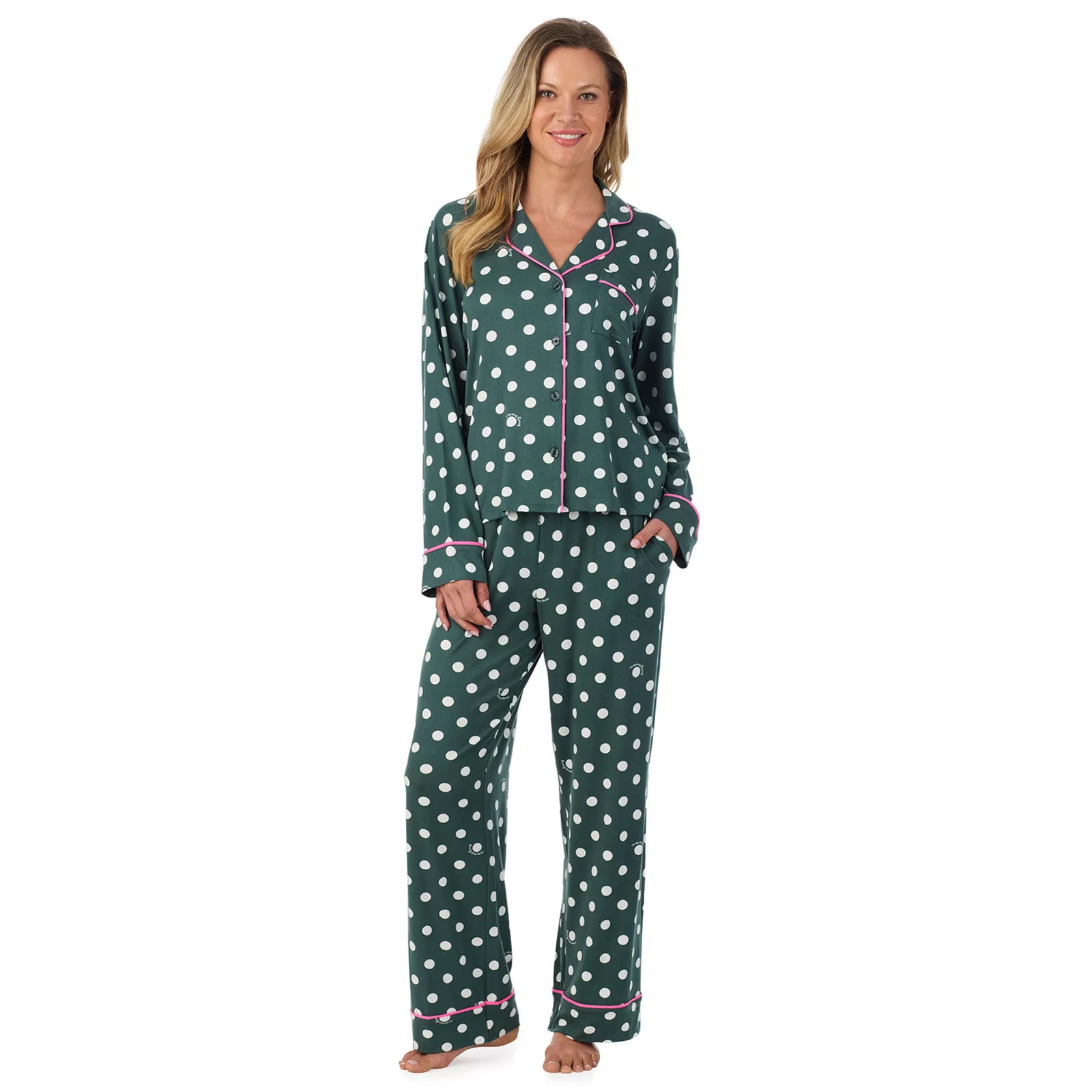 Juniors' Beauty Sleep Social Halloween Cozy Long Sleeve Pajama Top & Pajama Bottoms Set, Women's, Size: Medium, Batty Nights | Kohl's