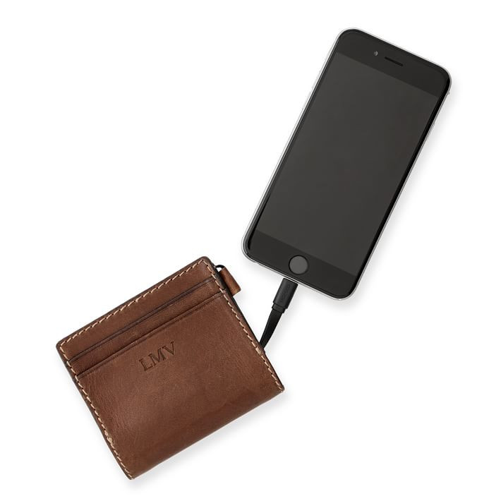 Slim Leather Charging Wallet | Mark and Graham