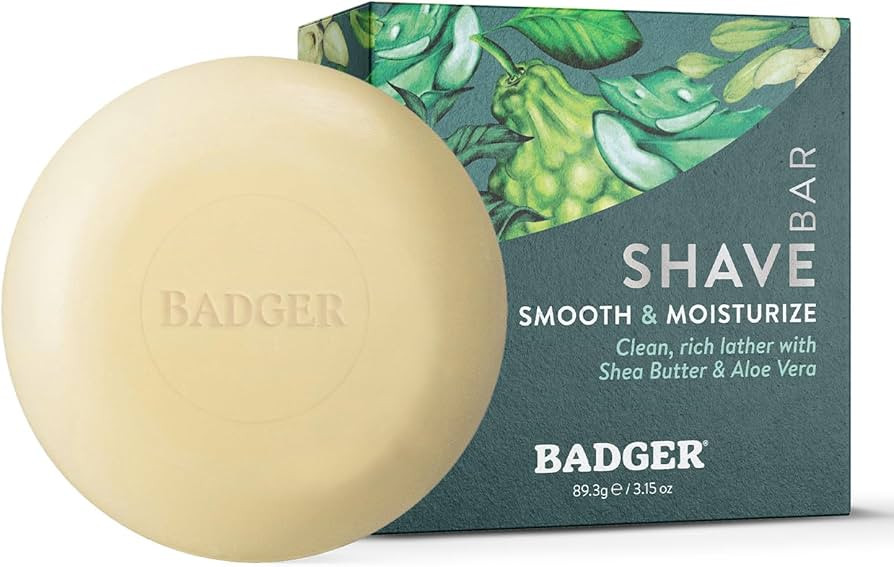 Badger Shaving Soap Puck, Organic Moisturizing Shave Soap Bar, Rich Lasting Lather, Light Natural... | Amazon (US)