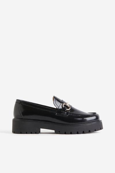 Loafer aus Leder - Schwarz - Ladies | H&M AT | H&M (DE, AT, CH, DK, NL, NO, FI)