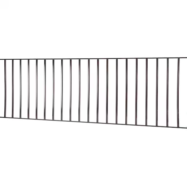 Monroe 3-ft H x 8-ft W Black Steel Yard Fence Panel | Lowe's