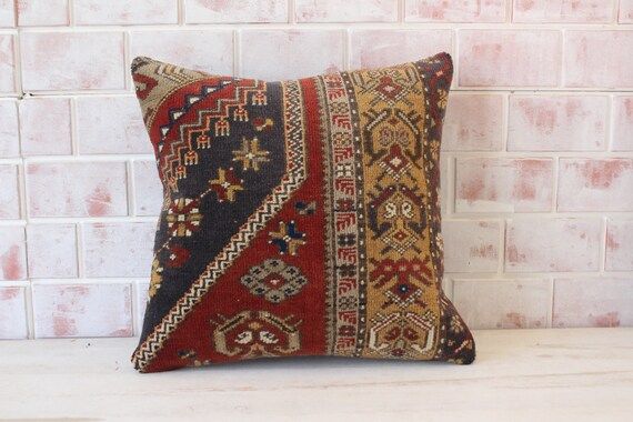 Special Rug Pillow Ethnic Rug Pillow Handwoven Rug Cushion | Etsy | Etsy (US)
