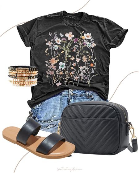 Summer floral graphic tee from amazon with sandals and black crossbody bag. 



// Summer outfits 2024, summer dresses, floral summer dress, wedding guest dress, mom outfit ideas, summer outfit amazon, Amazon outfit ideas, casual outfit ideas, spring outfit inspo, casual fashion, amazon summer fashion, amazon casual outfit, cute casual outfit, outfit inspo, outfits amazon, outfit ideas, amazon shoes, Amazon bag, purse, size 4-6, casual summer outfits, casual outfit ideas everyday, summer fashion #ltkfindsunder100 

#LTKStyleTip #LTKShoeCrush #LTKFindsUnder50