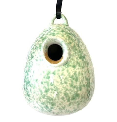 Byer of Maine Egg Bird Home for Small Songbirds, Meadow Green, High Fired Porcelain Stoneware, Ce... | Amazon (US)