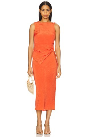 Ligera Open Back Top in Tangerine | Revolve Clothing (Global)
