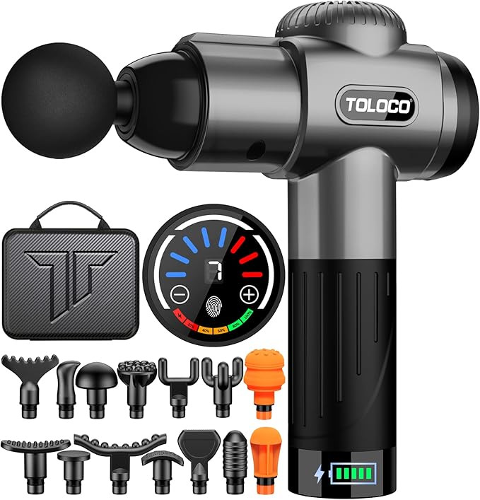 TOLOCO Massage Gun, Muscle Massage Gun Deep Tissue for Athletes, Portable Percussion Massager wit... | Amazon (US)