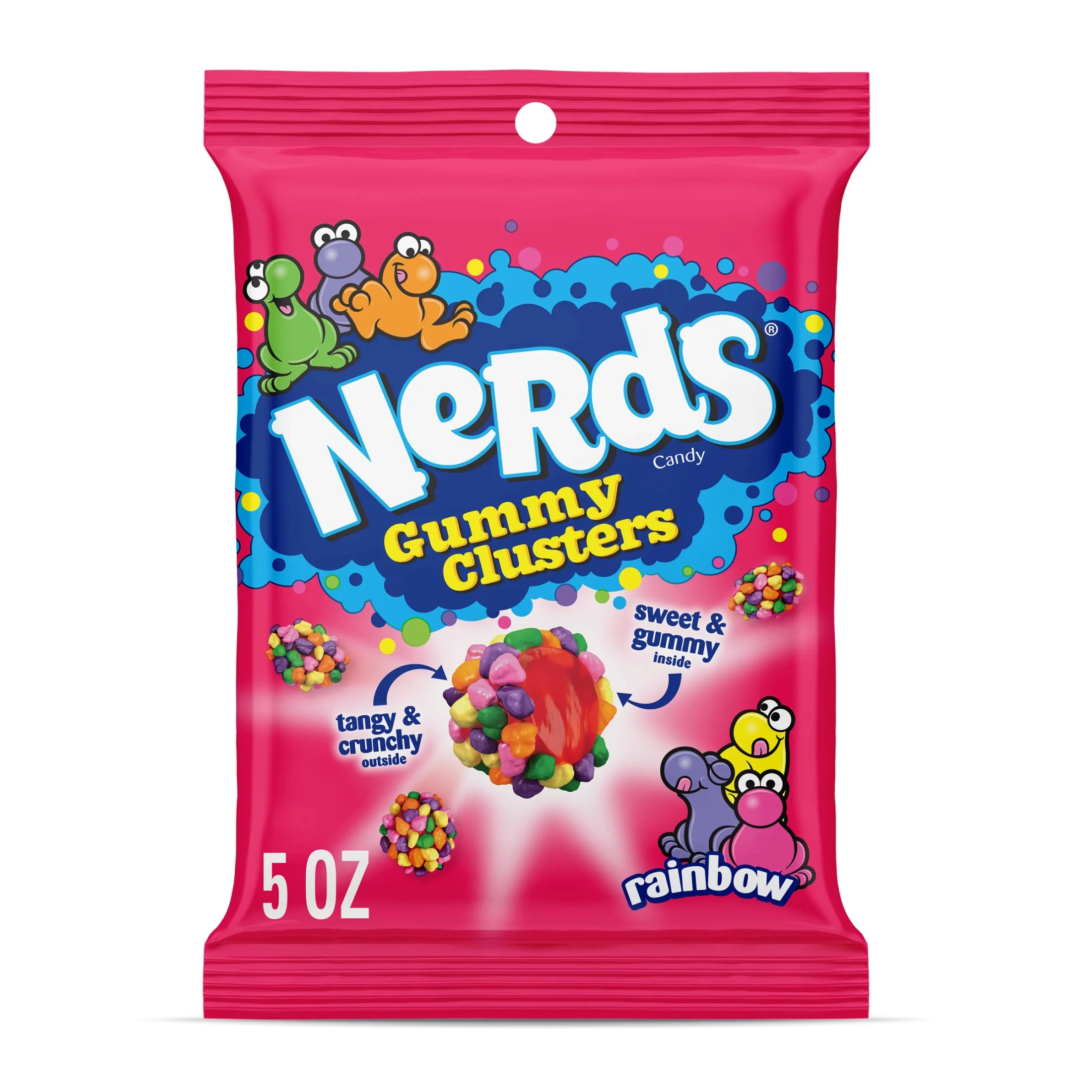 NERDS Gummy Clusters, Candy, Rainbow, Crunchy and Gummy, 5 oz | Walmart (US)
