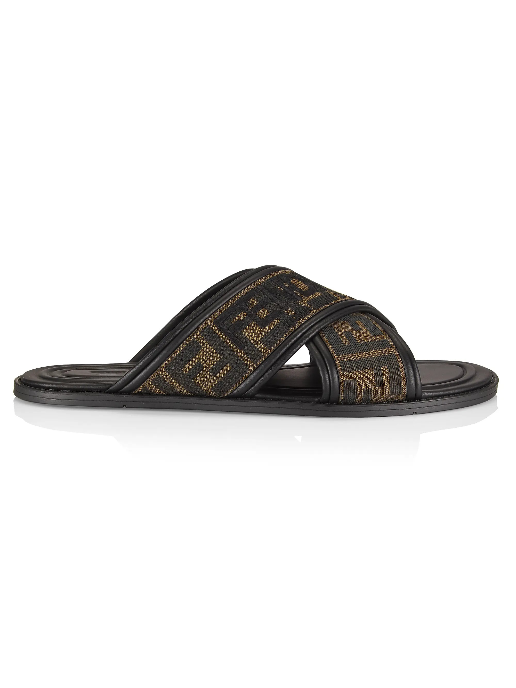 Cross-Strap FF Logo Sandals | Saks Fifth Avenue